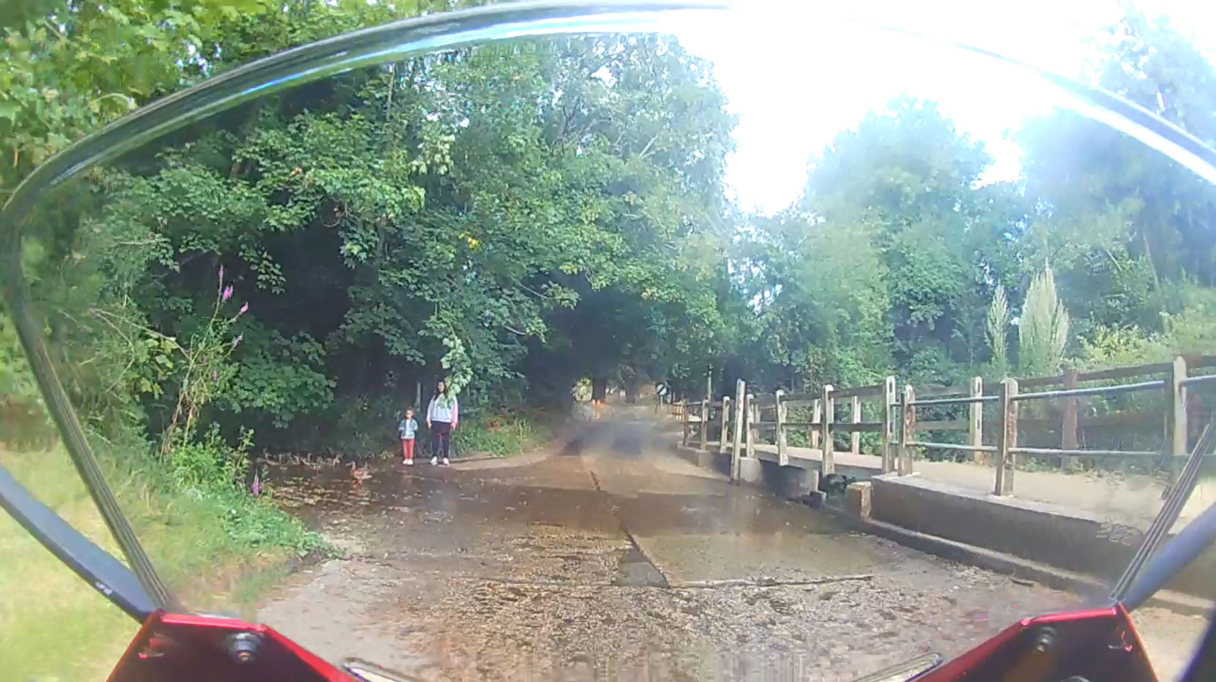 Feeding the ducks Herts Evening Ride July 26 2022.JPG